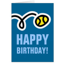 Tarjeta del feliz cumpleaños para el jugador de te