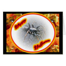 Tarjeta del feliz Halloween de la araña de Gnaphos