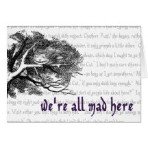 Tarjeta del gato de Cheshire