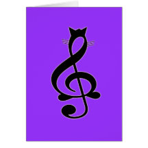 Tarjeta del gato del jazz