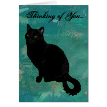 Tarjeta del gato negro