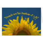 Tarjeta del girasol de la amistad