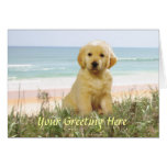 Tarjeta del golden retriever