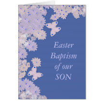 Tarjeta del hijo del bautismo de Pascua