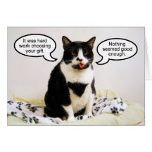 Tarjeta del humor del cumpleaños del gato del smok