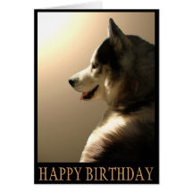 Tarjeta del husky siberiano/tarjeta del Malamute d