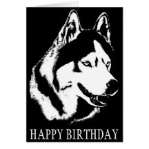 Tarjeta del husky siberiano/tarjeta del Malamute d