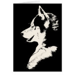 Tarjeta del husky siberiano/tarjeta del Malamute d