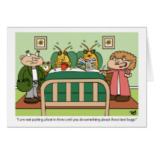 Tarjeta del insecto de cama