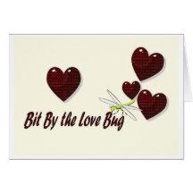 tarjeta del insecto del amor