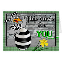Tarjeta del Jailbird de Pascua