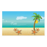 Tarjeta del lugar del boda de playa de la palmera  plantilla de tarjeta de negocio
