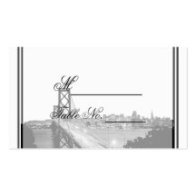 Tarjeta del lugar del boda del destino de San Fran Tarjeta De Visita