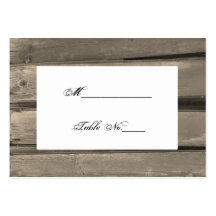 Tarjeta del lugar del boda del país tarjetas personales