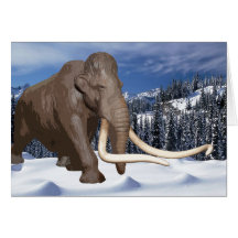 Tarjeta del mamut lanoso