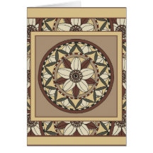 Tarjeta del Mandala-saludo de la flor de cerezo