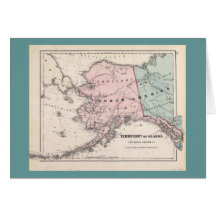 Tarjeta del mapa/del pan amargo de Alaska