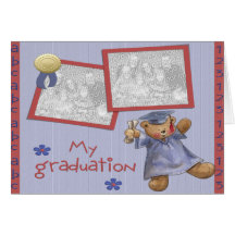 Tarjeta del marco de la foto de la graduación del 