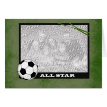 Tarjeta del marco de la foto del fútbol