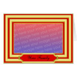 Tarjeta del marco de la foto del oro