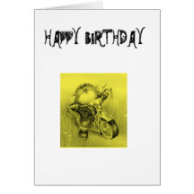 TARJETA DEL MOTORISTA DEL FELIZ CUMPLEAÑOS