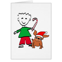 Tarjeta del muchacho del navidad