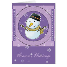 Tarjeta del muñeco de nieve del navidad