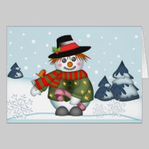Tarjeta del navidad del muñeco de nieve/del Año Nu tarjetas