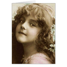 tarjeta del niño del vintage