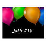 Tarjeta del número de la tabla para su fiesta postales