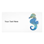 Tarjeta del ópalo de la foto del caballo de mar tarjetas con fotos personalizadas