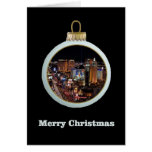 Tarjeta del ornamento del navidad de Las Vegas