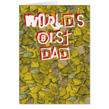 Tarjeta del papá del mundo del día de padres la me