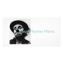 Tarjeta del payaso tarjetas fotográficas personalizadas