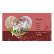 Tarjeta del perfil - corazón de Pegaso del unicorn Tarjeta De Visita