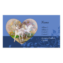 Tarjeta del perfil - corazón de Pegaso del unicorn Tarjetas De Negocios