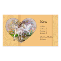 Tarjeta del perfil - corazón de Pegaso del unicorn Plantilla De Tarjeta De Visita