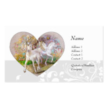 Tarjeta del perfil - corazón de Pegaso del unicorn Tarjetas De Negocios