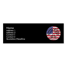 Tarjeta del perfil de la bandera de la paz de los  tarjetas de visita