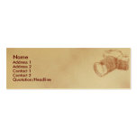Tarjeta del perfil de la cámara tarjetas de visita