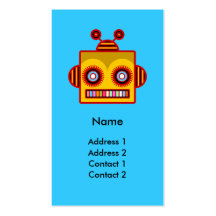Tarjeta del perfil de la diversión del robot de la tarjeta de visita
