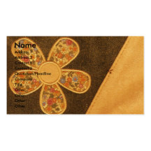 Tarjeta del perfil de la flor tarjeta de visita