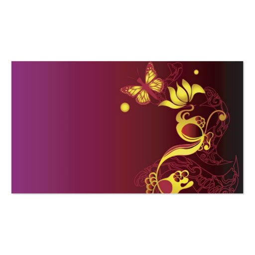 Tarjeta del perfil de la mariposa tarjetas de negocios