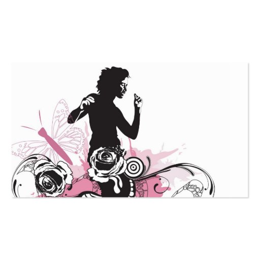 Tarjeta del perfil de la mujer del baile tarjetas de visita