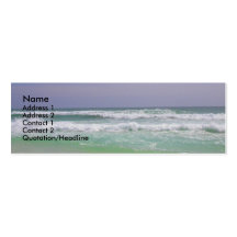 Tarjeta del perfil de la playa tarjeta de visita