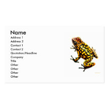Tarjeta del perfil de la rana del veneno de Dendro Tarjeta Personal