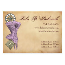 Tarjeta del perfil de Steampunk del Victorian de l Tarjeta De Negocio