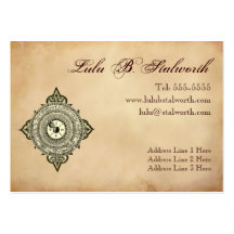 Tarjeta del perfil de Steampunk del Victorian de l Plantillas De Tarjetas De Visita