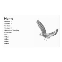 Tarjeta del perfil del búho Nevado Tarjetas De Negocios