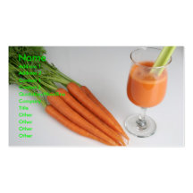 tarjeta del perfil del carrotjuice tarjetas de negocios